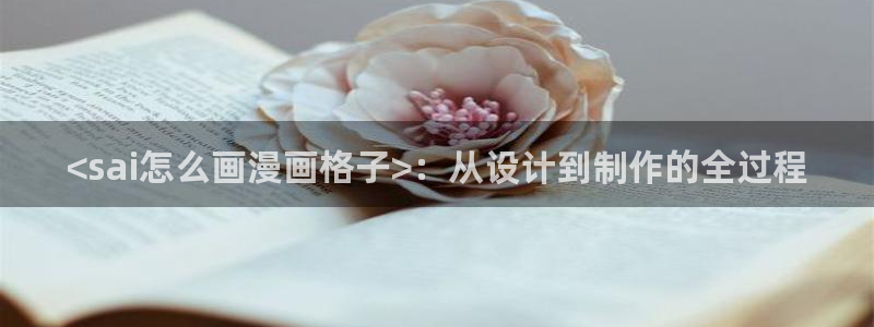 香蕉漫画h：<sai怎么画漫画格子>：从设计到制作的全过程